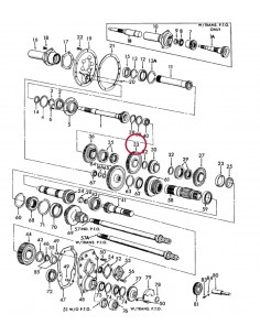 Transmission Gear 1ST GEAR (28T/49T) Ford New Holland 81804720, 81801720, C5NN7N100A 2
