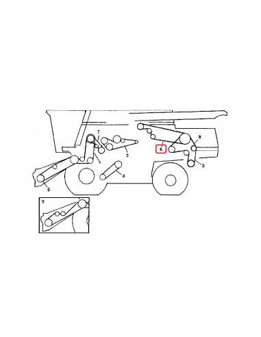 Curea Tocator 3HCx4190 mm John Deere H162310, HXE36535, 0244394, AP1004598