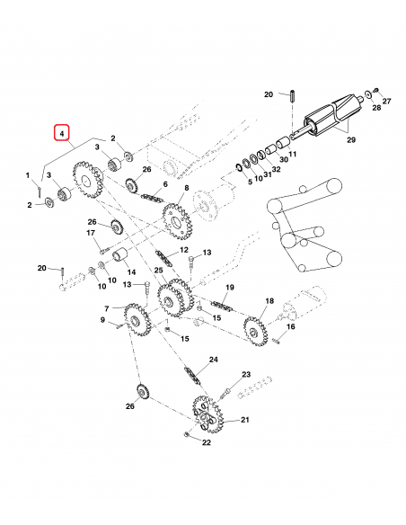 Pinion Lant Dublu Z-18/25 John Deere DC33288, A-DC33288