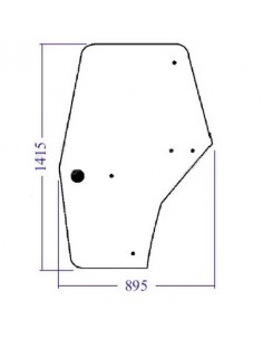 Geam Usa Dreapta 360x895x1415 mm Case IH/McCormick 192004A4, 192004A5, 192004A6 2
