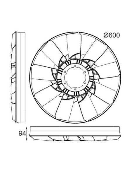 Paleti Ventilator Ø 585 mm 5x80 mm AL160126 Paleti Ventilator Ø 585 mm 5x80 mm AL160126