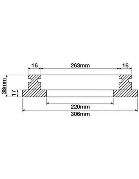 Piston Frana Ø 306x37.8 mm John Deere L31016, T21807, T21455, T38063