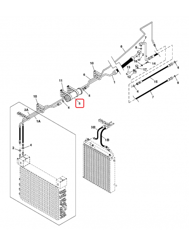 Filter Receiver-Dryer, Air Conditioning John Deere RE175116, RE214440, RE291796, RE576835