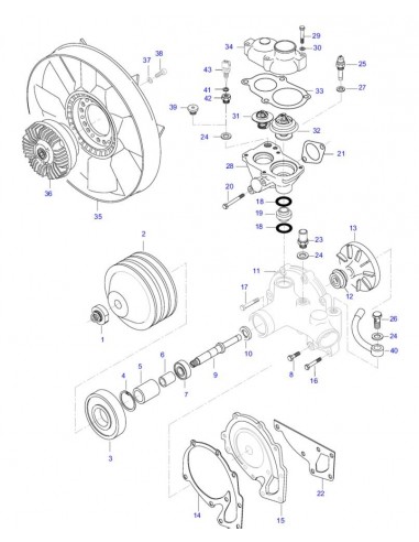 Water Pump Valmet & Valtra V836867092, 836867092, 836884003
