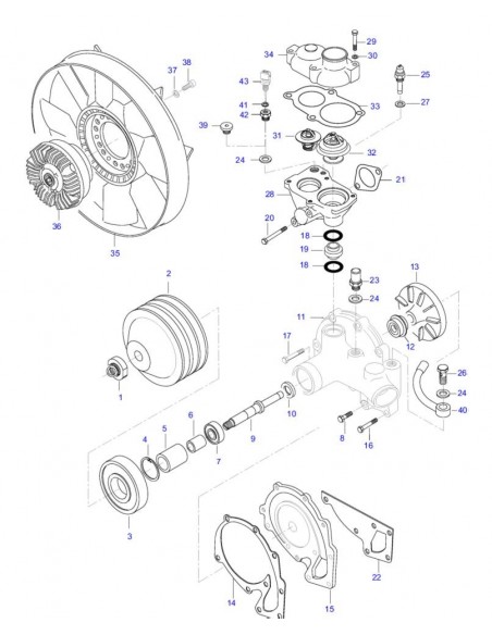 Pompa Apa Valmet & Valtra V836867092, 836867092, 836884003