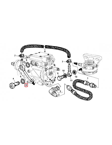 Conducta Combustibil 6x10 mm John Deere RE503818