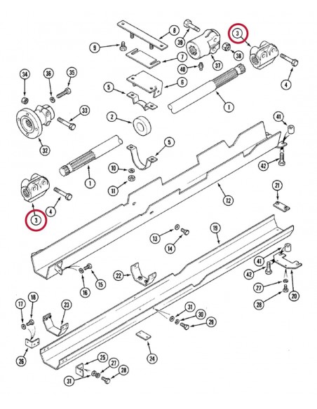 Coupling, 4WD, Z-21 Case IH 90031C1, 90031C2