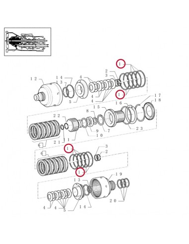 Spring Disc, Transmission 173x1.27 mm CNH 5166536