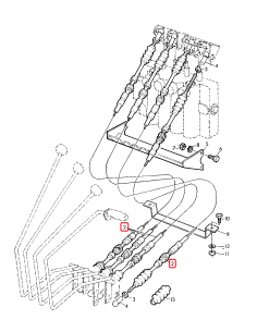 Cablu Distribuitor Hidraulic 2480 mm John Deere AZ24935, AZ23672 2