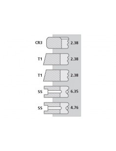Segmenti Piston Ø 98.00-2.38x2.38x2.38x6.35x4.76 mm Leyland AHM9014, 98800102, 98/800102, 2