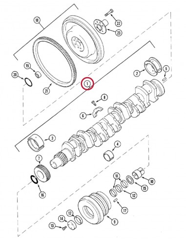 Arbore Motor 6 Cil. Case IH 3218918R91, 3228424R92, 3218434R92, 3228424EX