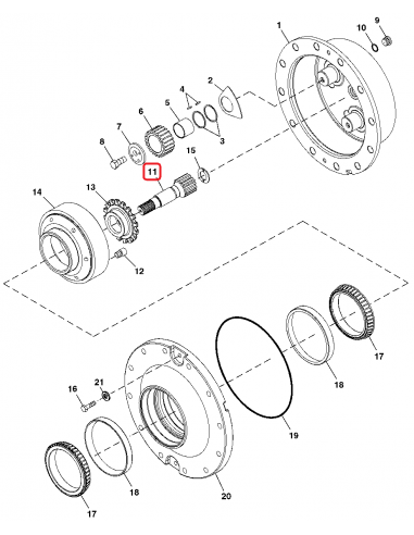 Pinion Z-14/27 John Deere R130077, R199448