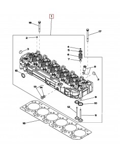 Chiulasa 6.8L POWERTECH John Deere RE525456, SE501805, R520301