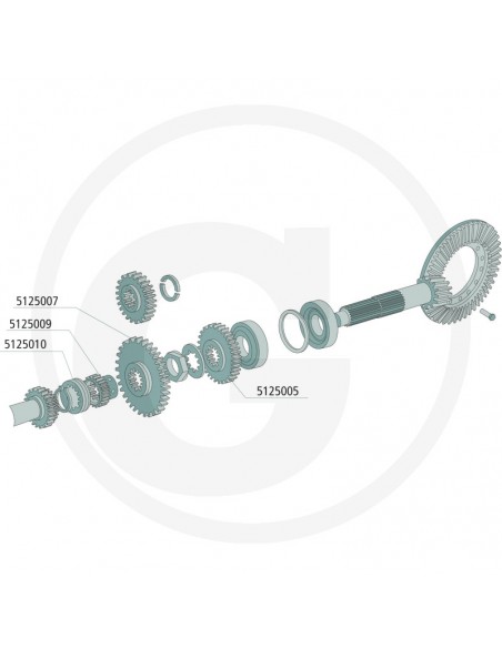 Gear, Transmission Z-34 CNH 87388607, 5125005