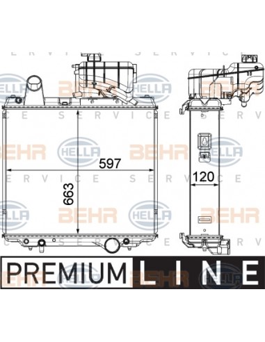 Radiator Racire Motor 663x597 mm AL209041