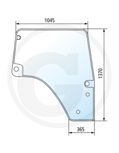 Door Window 365x1045x1370 mm Right 0.015.5532.0/40