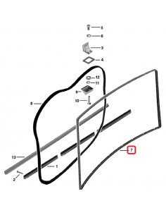 Parbriz 800x1190x1375 mm John Deere R114807, R96187 2