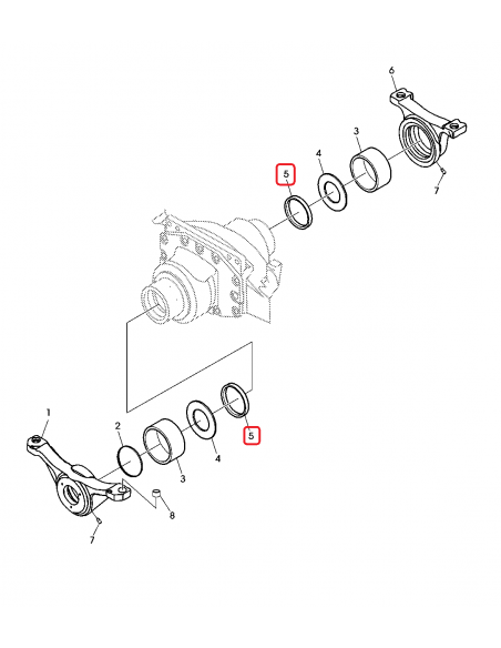 V-Ring Seal Ø 145X170X15 mm John Deere R271463, R271463A, 6005009870, V35729400,  F334300020130, 001.11.3340, 001113340