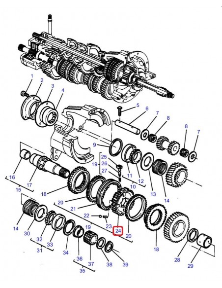 Inel Sincron Massey Ferguson 3039159M1