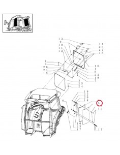 Geam Lateral Curbat Spate Dreapta 560x600x705x710 mm Case-IH 5089556 2