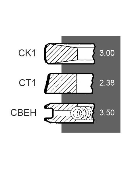 Piston Ring Ø 91.48-3x2.38x3.5 mm Perkins 4181A017, 3638235Z91, 3638235M91
