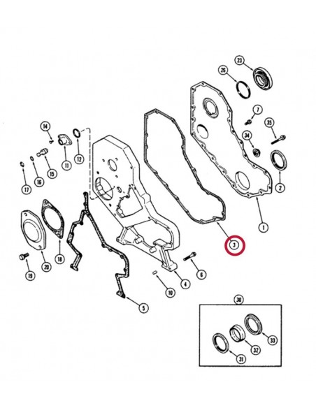 Garnitura Capac Distributie Cummins 3914385, J914385
