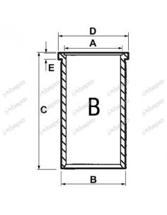 Camasa Motor Ø 105x108x214 mm - Semifinisata UNB F183200210140 2