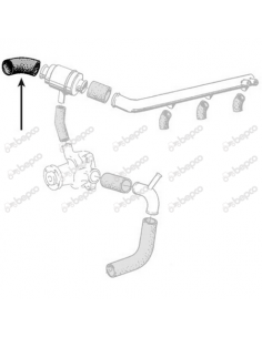 Hose, Radiator Top Ø 48x320 mm Fendt 199204050090, 199.204.050.090 2