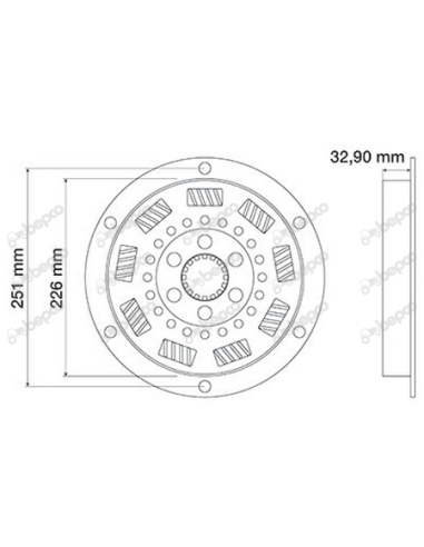 Disc Ambreiaj Torsiune 1.5/8"-26/6 Bolt Massey Ferguson 3714122M4, Claas 7700043614