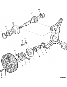 Gear Straw Walker Drive, Ø 100x385 mm, Z-61 John Deere AZ44254 2