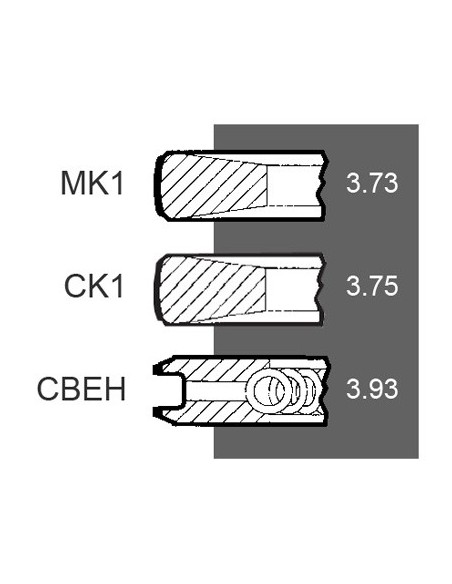 Piston Ring Set Ø 116 - 3.73x3.75x3.93 mm STD