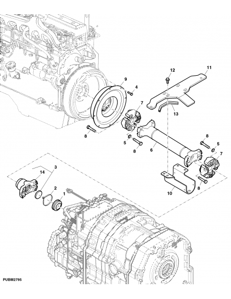 Cross And Bearing Assembly, Drive Shaft John Deere RE52347
