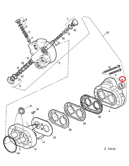 Simering Pompa Hidraulica John Deere Z31038, 24300-615NC, NOK