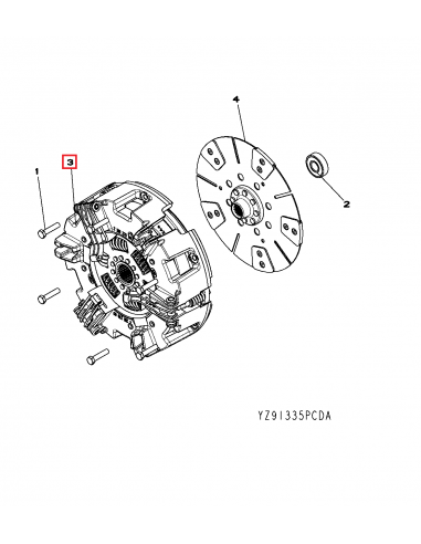 Torsional Damper 310 mm John Deere YZ91592, YZ91518, L-03430-0G05-00, L034300G0500