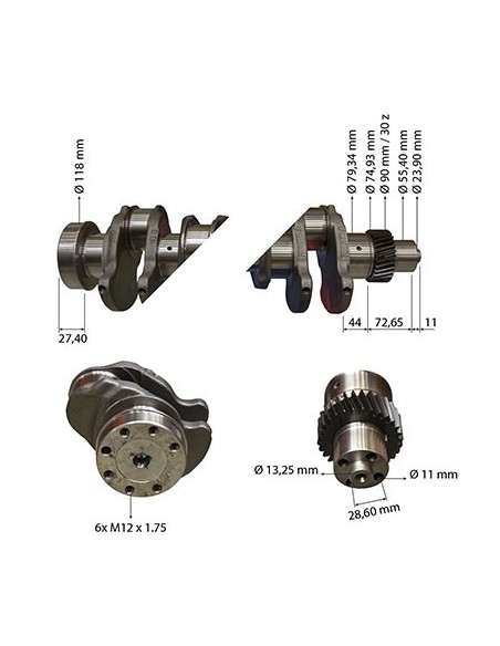 Arbore Motor John Deere 6005028696, RE504639, RE515785, RE52850, R116076, SE501657,