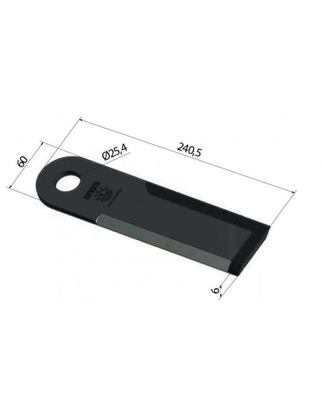 Knife 240.5x60x6 mm Capello 03.2021.01, 03202101