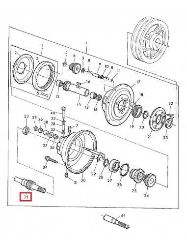 Shaft, Reverser Transmision John Deere Z12905, AZ49379