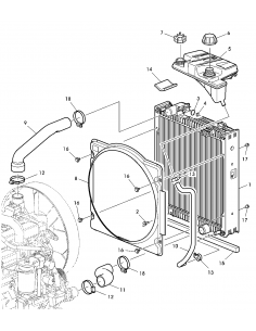 Tank Radiator John Deere RE194954 2