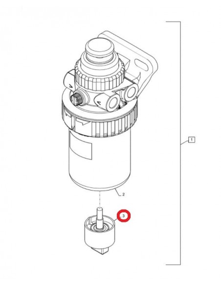 Senzor Filtru Combustibil CNH 2855647, 504149662, 87612475