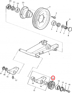 Z12489, Pinion, Lant, Dublu, Z-24, John Deere 2