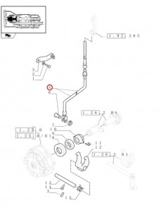 Cablu Priza Putere PTO 830 mm CNH 5190246, 84354927 2