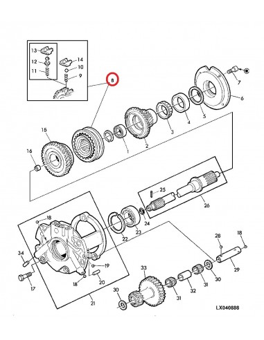 Synchronizer John Deere AL28708, AL39237, AL41727, L33102