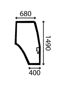 Geam Usa Dreapta New Holland 82000367, 82000397. Massey Ferguson 4020-16A, 402016A
