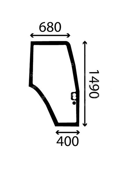 Door GlasDoor Glass RH New Holland 82000367, 82000397. Massey Ferguson 4020-16A, 402016A