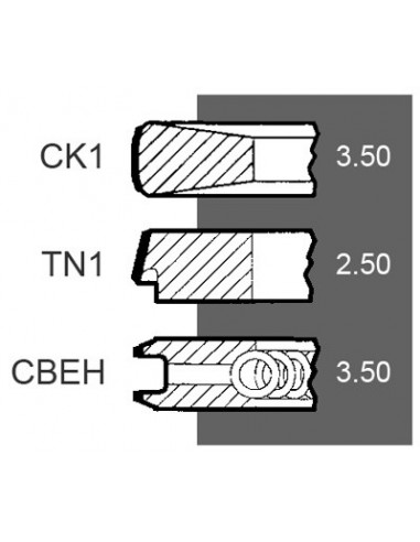 Piston Ring Set Ø 100 - 3.5X2.5X3.5 mm Perkins 4181A033, 293181A1, 4222136M91, 76601163, 02/201504, 1167868, 138-2073,