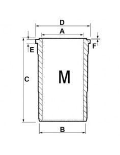 Finished Liner 106.50 mm, H218 mm R116383, R116397, R515037, R80500, RE500024, 26/35-150 2