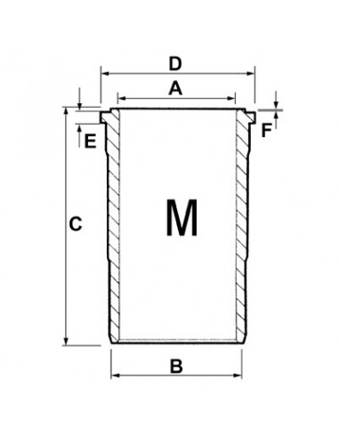 Finished Liner 106.50 mm, H218 mm R116383, R116397, R515037, R80500, RE500024, 26/35-150