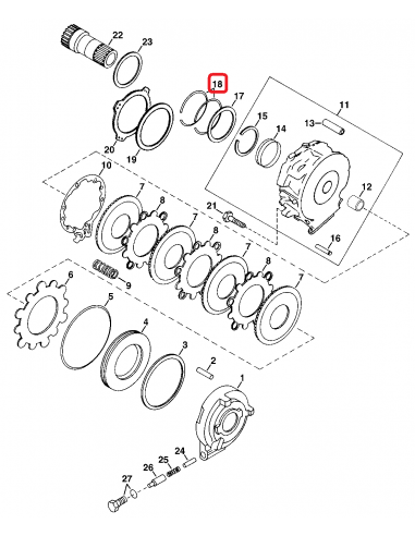 Ring, Piston Seal Ø 95.5x3 mm John Deere R33167 PowrQuad