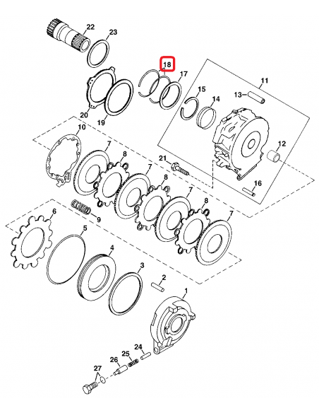 Ring, Piston Seal Ø 95.5x3 mm John Deere R33167 PowrQuad