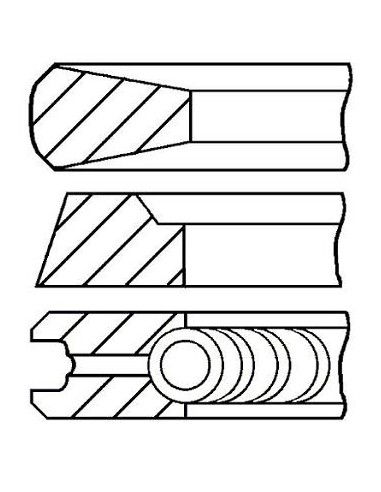 Segmenti Piston 100 - 3.00x2.38x4.76 mm Case IH 2916710616, 3055298R92, 3144677R91, 31449779R1, 3144977R91